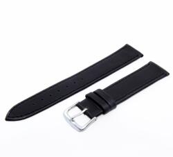  Karóra bőrszíj, fekete színű, 75+115/18 mm (6480-8)