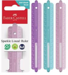 Faber-Castell vonalzó, 15cm, törhetetlen, Sparkle line, rose több színű (172015)