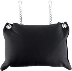 Mr Sling Fekete bőr párna láncokkal 23 x 32 cm, prémium kényelem
