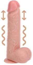 RealRock - tapadókorongos lökő vibrátor - natúr (20, 5cm) - erotikashow