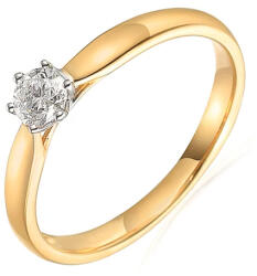 Heratis Forever Laboratóriumban növesztett gyémánt eljegyzési gyűrű Larya sárgaaranyban IZLG608