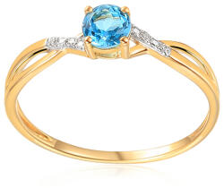 Heratis Forever Topáz arany gyűrű 0, 33 ct liv gyémántokkal IZBR589