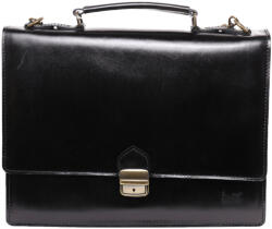 Rea Moda Aktatáska 1725 Bőr 2 rekeszes fekete