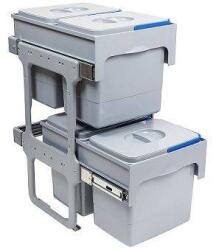 EKOTECH - beépíthető hulladékgyűjtő tandem short 40 - 2x15+2x12 liter - ardesshop