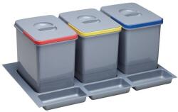 EKOTECH - beépíthető hulladékgyűjtő practiko 800 - 3x15 liter + 3 tartó - ardesshop