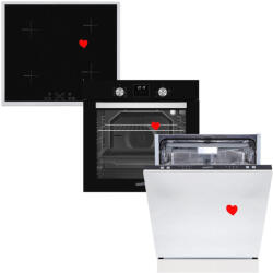 HOMEFORT HOMEFORT HSB64DGB Beépíthető Sütő + HOMEFORT HFBI64T2B Beépíthető Indukciós főzőlap + HOMEFORT HMGB0661B Beépíthető mosogatógép (HSB64DGB + HFBI64T2B +HMGB0661B) - homefort
