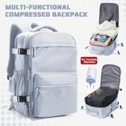  Utazó Hátizsák- Vákuumos -Világos szürkés kék- 42 X 29 X 15 CM (BT802043-1-1) - olcsotaskak - 29 980 Ft