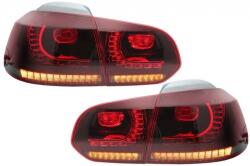 KITT Specials Stopuri Full LED VW Golf 6 VI (2008-2013) R20 Design Rosu Fumuriu Performance AutoTuning