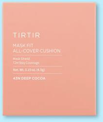 Tirtir Fond de ten Mask Fit tip cushion cu acoperire mare Mask Fit All-Cover Cushion - 4.5 g No. 43N Deep Cocoa