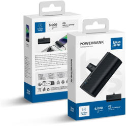 Blue Star powerbank 5000 mAh with built-in connector Lightning 2, 1A W0556P, fekete