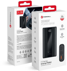 Forcell F-ENERGY P20K2 Energo powerbank PD QC3.0 3A 22, 5W 20000 mAh, fekete