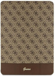 GUESS 4G Stripe Allover oldalra nyíló tok, iPad Pro 12.9", barna