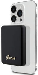 GUESS MagSafe Metal Script Logo induction power bank 5W 3000mAh, fekete