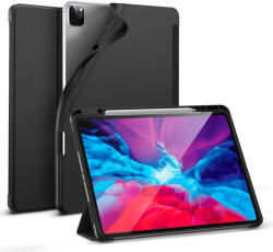 ESR iPad 12.9 (2018/2020) Rebound Pencil oldalra nyíló okos tok, érintőceruza tartóval, fekete