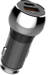 LDNIO C1 Car Charger autós szivargyújtó, QC 3.0 USB-A/USB-C, PD, 36W, fekete