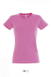 SOL'S Női IMPERIAL környakú rövid ujjú pamut póló, SOL'S SO11502, Orchid Pink-M (so11502op-m)