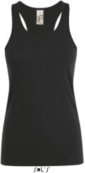 SOL'S Női JUSTIN sporthátú trikó , SOL'S SO01826, Deep Black-L (so01826dbl-l)