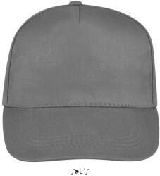 SOL'S Uniszex 5 paneles tépőzáras pamut baseball sapka, SOL'S SO88119, Dark Grey-U (so88119dg-u)