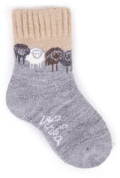 Vlnka Gyerek Merinó zokni "bari csapat" - bézs zokniméret 32-34