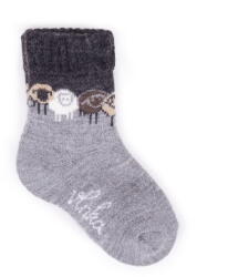 Vlnka Gyerek Merinó zokni "bari csapat" - sötétszürke zokniméret 32-34