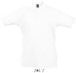 SOL'S Gyerek SUMMER II KIDS galléros pamut póló, SOL'S SO11344, White-12A (so11344wh-12a)