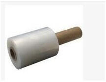  Strechfólia nyújtható, kézi, mini, nyeles 10cm, 23 micron kb. 150 méter, nettó fólia súly 0, 32kg ÁTLÁTSZÓ