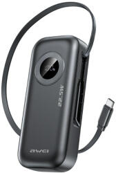 Awei PowerBank PA-9 10000mAh 22.5W, fekete