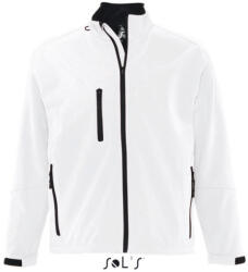 SOL'S Férfi RELAX vastag 3 rétegű softshell dzseki, SOL'S SO46600, White-S (so46600wh-s)