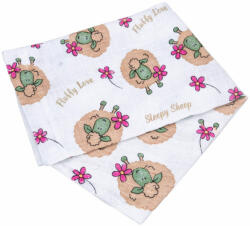 Baby Bruin Mintás Cseh textil pelenka, textilpelenka sűrű szövésű fehér 70x70 cm - Zöld barika (311197zoldbaranyos)