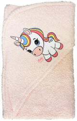 BabyBruin Kapucnis frottír fürdőlepedő, kifogó 75x90 cm - Unikornis rózsaszín (55042743rozsaszinunikornis)