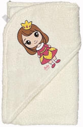 BabyBruin Kapucnis frottír fürdőlepedő, kifogó 75x90 cm - Hercegnő vajsárga (55042743vajsargakiralylany)