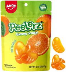 Amos Sweets Peelerz Orange - Narancs ízű hámozható gumicukor (120g)