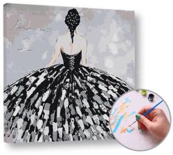 Paint by Numbers - Nő fekete ruhában