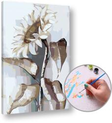  Festés a számok szerint - FEHÉR NAPVIRÁG - Alacsony nehézségi szint