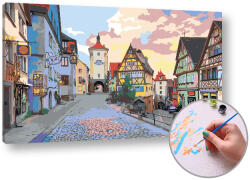 Festés a számok szerint Egy unalmas utca | medium difficulty