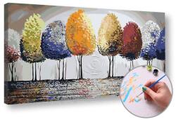 Festés számok szerint SZÍNES FÁK | medium difficulty