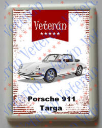  Hűtőmágnes Műanyag - Porsche 911 Targa fehér (189667)
