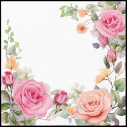 PAW Papírszalvéta 33x33 cm 3 rétegű 20 lap/csomag - Rózsakoszorú