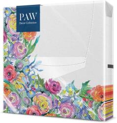 PAW Papírszalvéta 33x33 cm 3 rétegű 20 lap/csomag - Festett virágkoszorú