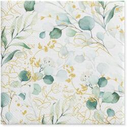 PAW papírszalvéta 33x33 cm 3 rétegű 20 lap/csomag Golden eukaliptusz