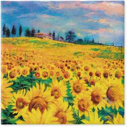 PAW Papírszalvéta 33x33 cm 3 rétegű 20 lap/csomag - Napraforgómező