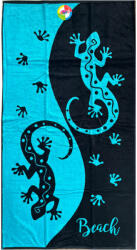  Salina gekkó kék-fekete strandtörölköző