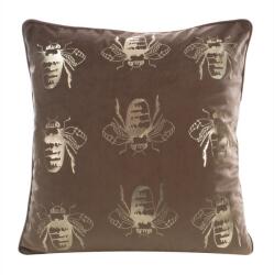 Takoy Bársony díszpárnahuzat szimmetrikus méhecskemintával-HF-387634