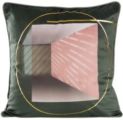 Takoy Bársony díszpárnahuzat ADLER geometriai mintával és dekoratív szegéllyel