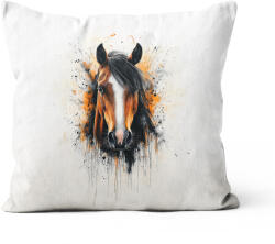 Takoy Prémium pamut szatén párnahuzat 45x45 ló akvarell