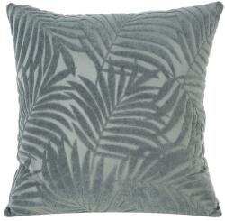 Takoy Puha bársony díszpárnahuzat LIVIA dombornyomott levélmintával