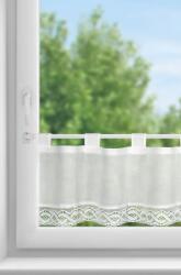 Takoy Vitrázs függöny VINCE túlnyomórészt pamut anyagból csipkével díszítve 150 x 30 cm