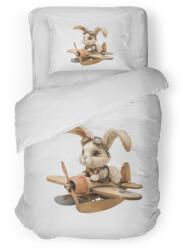 Takoy Pamut ágyneműhuzat kiságyba prémium szatén nyuszi a pilóta