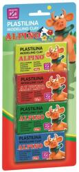 ALPINO Plastilina standard, 4 culori x 50 grame/blister, ALPINO (MS-DP000934) - officeclass