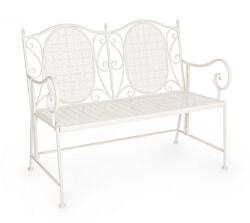 Bizzotto Bancuta fier forjat alb patinat Emily 115 cm x 60 cm x 92h (0721292)